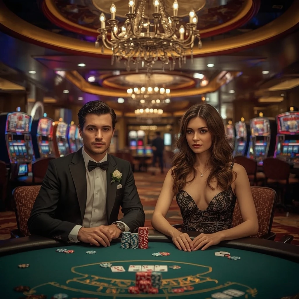 Dos jugadores de póker en VULKAN VEGAS CASINO en Chile